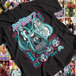 Adult and Children's Hatsune Miku Multi-form Character Collage Pure Cotton Subculture Personalized T-shirt