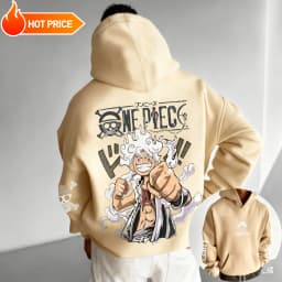 2026 New One Piece Luffy Gear5 Nika Anime Printed Hoodie Sweatshirt Men's and Women's Hoodie Men's Tops Sports Hoodie Y2K Hoodie