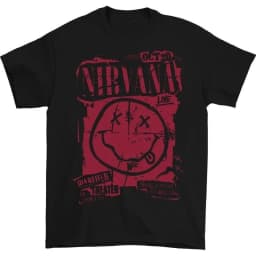 Nirvana Punk Rock Oversized American Street Style Graffiti Smiling Face White T-shirt