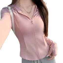 Anti UV Summer Sunscreen Hoodie Long Sleeve Solid Color Quick Dry Jacket Women Breathable Thin Sun Protection Sweatshirt Running