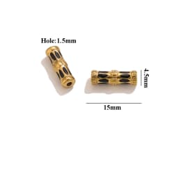 2pcs High Quality Stainless Steel Long Tube Beads for Jewelry Making Loose Spacer Beads DIY Bracelet Necklace Bracelets Finding