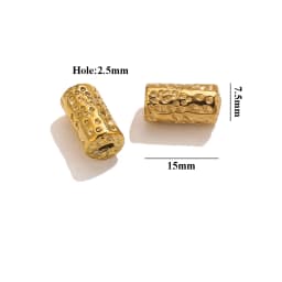 2pcs High Quality Stainless Steel Long Tube Beads for Jewelry Making Loose Spacer Beads DIY Bracelet Necklace Bracelets Finding