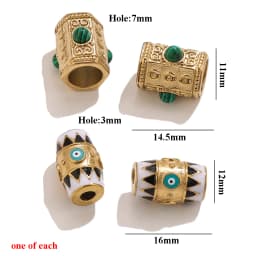 2pcs High Quality Stainless Steel Long Tube Beads for Jewelry Making Loose Spacer Beads DIY Bracelet Necklace Bracelets Finding