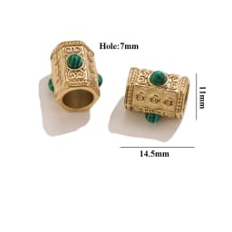 2pcs High Quality Stainless Steel Long Tube Beads for Jewelry Making Loose Spacer Beads DIY Bracelet Necklace Bracelets Finding