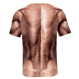 Funny Hairy Chest Graphic T Shirt Men 3d Printed Muscle Fake Abs Short Sleeve T-shirt Summer Spring Cosplay Costume Tee Shirts