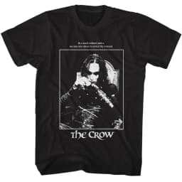 The Crow T-Shirt Men Summer Eric Draven Gothic Horror Graphic Short Sleeve Oversized Streetwear Loose Movie Fan Tee