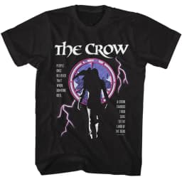 The Crow T-Shirt Men Summer Eric Draven Gothic Horror Graphic Short Sleeve Oversized Streetwear Loose Movie Fan Tee
