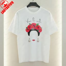 Frida Kahlo Viva La Vida Women T-Shirt Mexican Feminist Graphic Tops Boho Casual Cotton Tee Classics Retro Ropa Mujer for Women
