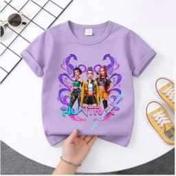 2026 Hot Movie Soft Cotton Baby Girls T Shirt Children's Clothing KPop Demon Hunters Fans Gifts Kids Clothes Fashion Casual Tops