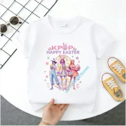 2026 Hot Movie Soft Cotton Baby Girls T Shirt Children's Clothing KPop Demon Hunters Fans Gifts Kids Clothes Fashion Casual Tops