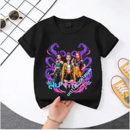 2026 Hot Movie Soft Cotton Baby Girls T Shirt Children's Clothing KPop Demon Hunters Fans Gifts Kids Clothes Fashion Casual Tops