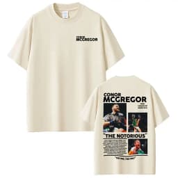 Conor Mcgregor The Notorious Merch T Shirts Men's Clothes Harajuku Cool High Street T-shirts 100% Cotton Loose Oversized T Shirt