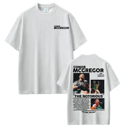Conor Mcgregor The Notorious Merch T Shirts Men's Clothes Harajuku Cool High Street T-shirts 100% Cotton Loose Oversized T Shirt