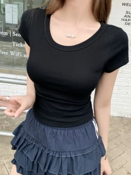 2026 Summer New Slim Fit Solid Color Casual Top Korean Style Simple Cotton Short Sleeve Tees Women T-Shirt Y2K Clothes