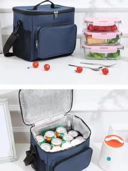 1pcs Thickened insulated Bag Student Lunch Box Large Capacity Hand-Held Single-Shoulder Outdoor Picnic Bag