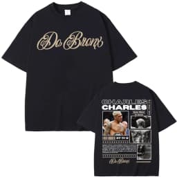 Charles Oliveira Do Bronx Print T-shirts Men Women Fashion Vintage Classic T Shirt High Quality Cotton Casual T-shirt Streetwear