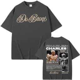 Charles Oliveira Do Bronx Print T-shirts Men Women Fashion Vintage Classic T Shirt High Quality Cotton Casual T-shirt Streetwear