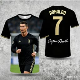 Men's Summer Outdoor Sportswear Ronaldo #7 T-shirt Quick Dry Breathable Jersey Kids Boys Clothes