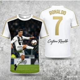 Men's Summer Outdoor Sportswear Ronaldo #7 T-shirt Quick Dry Breathable Jersey Kids Boys Clothes