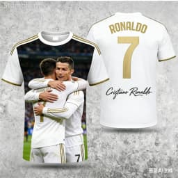 Men's Summer Outdoor Sportswear Ronaldo #7 T-shirt Quick Dry Breathable Jersey Kids Boys Clothes