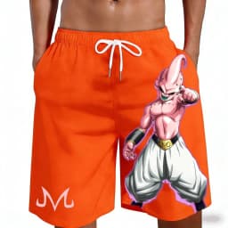 2026 New Dragon Ball Kid Buu Majin Symbol Anime Print Beach Shorts Casual Loose Family Matching Outfits Summer Quick Dry Sports