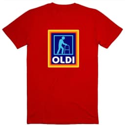 Fathers Day Gift Mens Funny T-Shirt Oldi Parody Gift Summer Men's and Women's Loose and Breathable T-shirt Top