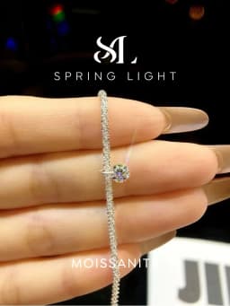 Elegant Fashion 0.5 Carat Brilliant Round Moissanite Diamond Bracelet For Women Engagement Wedding Luxury Jewelry
