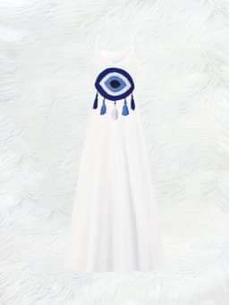Casual Blue Printed Maxi Dress with Fringe Detail V Neck Sleeveless Summer Dress for Women 2024 Trendy Boho Beach Dress