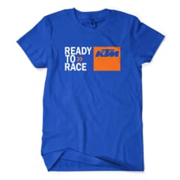 Men's KTM "Ready To Race" T-Shirt Breathable Cotton Short Sleeve Motorcycle Biker Casual Tops KTM Orange Square Logo