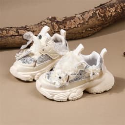 Spring 2026 Toddler Girls Sport Shoes Bling Soft Sole Breathable Outdoor Tennis Fashion Kids Sneakers Children Shoes
