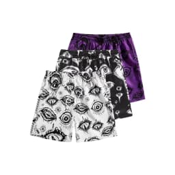 Summer Men's Fashionable Shorts Retro Eye Print Clothing Casual Hawaiian Vacation Shorts Men's Drawstring Breathable Shorts Moto
