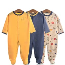 3Pcs/Lot Newborn Cotton Baby Romper Spring Boys Girls Baby Clothes Cartoon Long Sleeve Pajamas Infant 0-12Months Ropa Bebe
