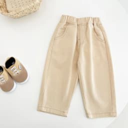 Solid-colored non-crotch jeans for boys and girls, versatile pure cotton pants, and fashionable Spring and autumn long pants for