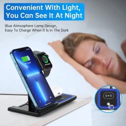 3 in 1 30W Foldable Wireless Charging Station for iPhone 17 16 15 14 13 Pro Max iWatch Ultra Airpods Pro Fast Charger Stand Dock