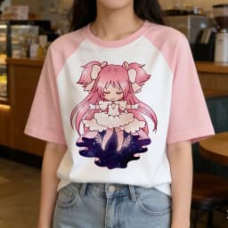 Madoka Magica tshirt femme cutecore scene  meme 2000s streetwear t shirt japan 80s goth alternative  baddie