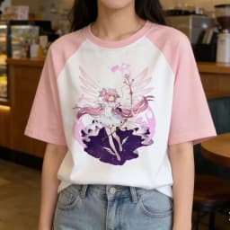 Madoka Magica tshirt femme cutecore scene  meme 2000s streetwear t shirt japan 80s goth alternative  baddie