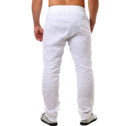 2026 new Men's Cotton Linen Pants Male Autumn New Breathable Solid Color Linen Trousers Fitness Streetwear S-3XL