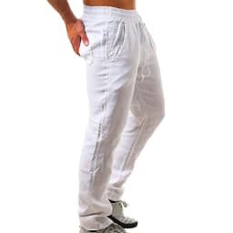 2026 new Men's Cotton Linen Pants Male Autumn New Breathable Solid Color Linen Trousers Fitness Streetwear S-3XL