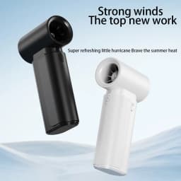 2026 New High Speed Wind Portable Small Turbo Fan 4000mAh Mini Bladeless Handheld Fan USB Rechargeable Hand Held Air Cooling Fan