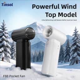 2026 New High Speed Wind Portable Small Turbo Fan 4000mAh Mini Bladeless Handheld Fan USB Rechargeable Hand Held Air Cooling Fan
