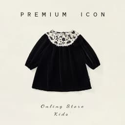 Girls' Hepburn-Style Dress, Spring and Autumn Vintage Velvet Dress for Little Girls, Children's Long-Sleeve Floral Dark-Colored Dress