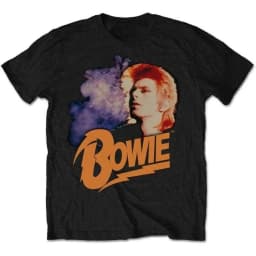 David Bowie Classic Rock Cool Portrait Theme Soft Cotton T-Shirt Breathable 100% Cotton Casual Streetwear Top
