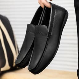 2026 Men Boat Shoes Business Breathable Mens Loafers Shoes Moccasins Flat Shoes Casual Genuine Leather Footwear Slip on Antiskid