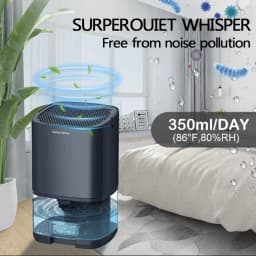 Portable Mini Dehumidifier For Home, Bedroom & Office, Quiet Air Moisture Absorber With 7 Color Light, Small Dehumidifier