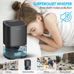 Portable Mini Dehumidifier For Home, Bedroom & Office, Quiet Air Moisture Absorber With 7 Color Light, Small Dehumidifier
