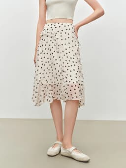 ZIQIAO 2026 Summer Women‘s Flounced Hem Asymmetric Midi Skirt, Flowy Print A-Line Skirt for Boho Chic & Y2K Vacation Style