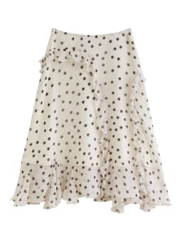 ZIQIAO 2026 Summer Women‘s Flounced Hem Asymmetric Midi Skirt, Flowy Print A-Line Skirt for Boho Chic & Y2K Vacation Style