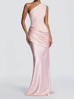 High-End Sexy Irregular Slim-Fit Dress Banquet Style Retro Classical Draping Effect Dress for Women Elegent style