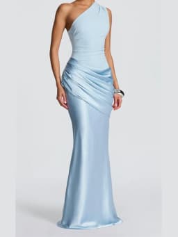 High-End Sexy Irregular Slim-Fit Dress Banquet Style Retro Classical Draping Effect Dress for Women Elegent style
