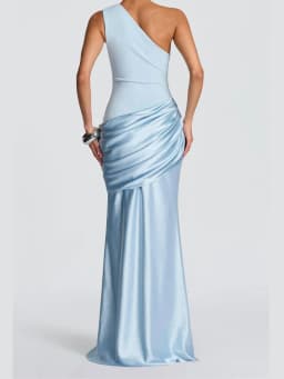 High-End Sexy Irregular Slim-Fit Dress Banquet Style Retro Classical Draping Effect Dress for Women Elegent style